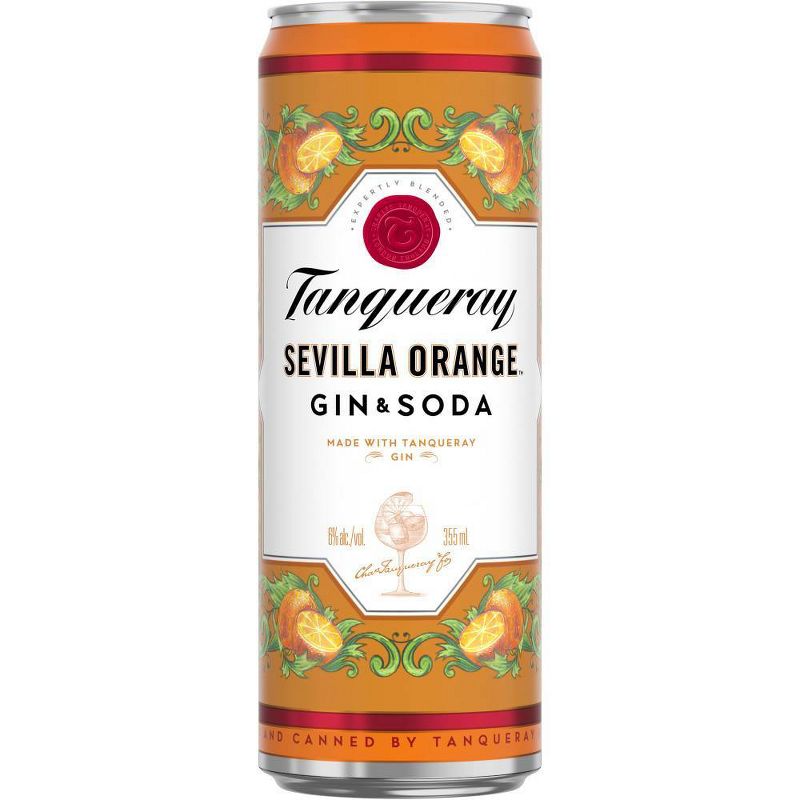 Tanqueray Sevilla Orange Gin & Soda Cocktail - 4pk/355ml Cans