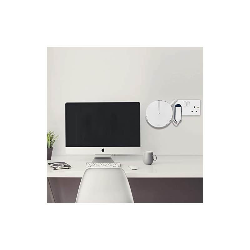 Wall Mount for TP-Link Deco M5 Whole Home Mesh WiFi System, Sturdy Bracket Holder for TP-Link Deco M5 Space Saving TP-Link Router Wall Holder Plug in Without Messy Wires or Screws