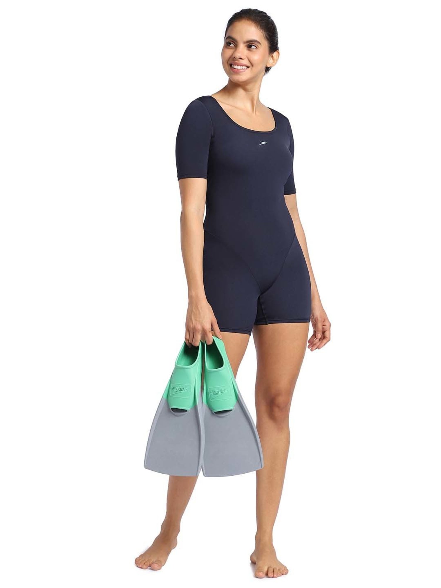 Speedo Navy Plain Swimwear