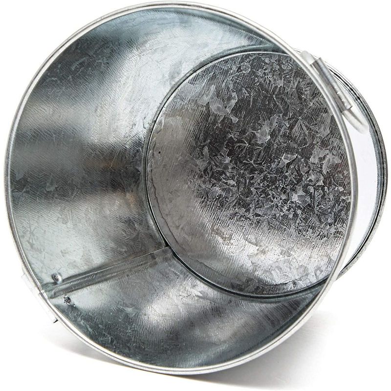 Juvale 12-Pack Mini Decorative Galvanized Metal Buckets with Handles 4.5 x 3.5 In