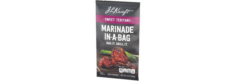 JL Kraft Marinade In-A-Bag - Sweet Teriyaki - 12oz