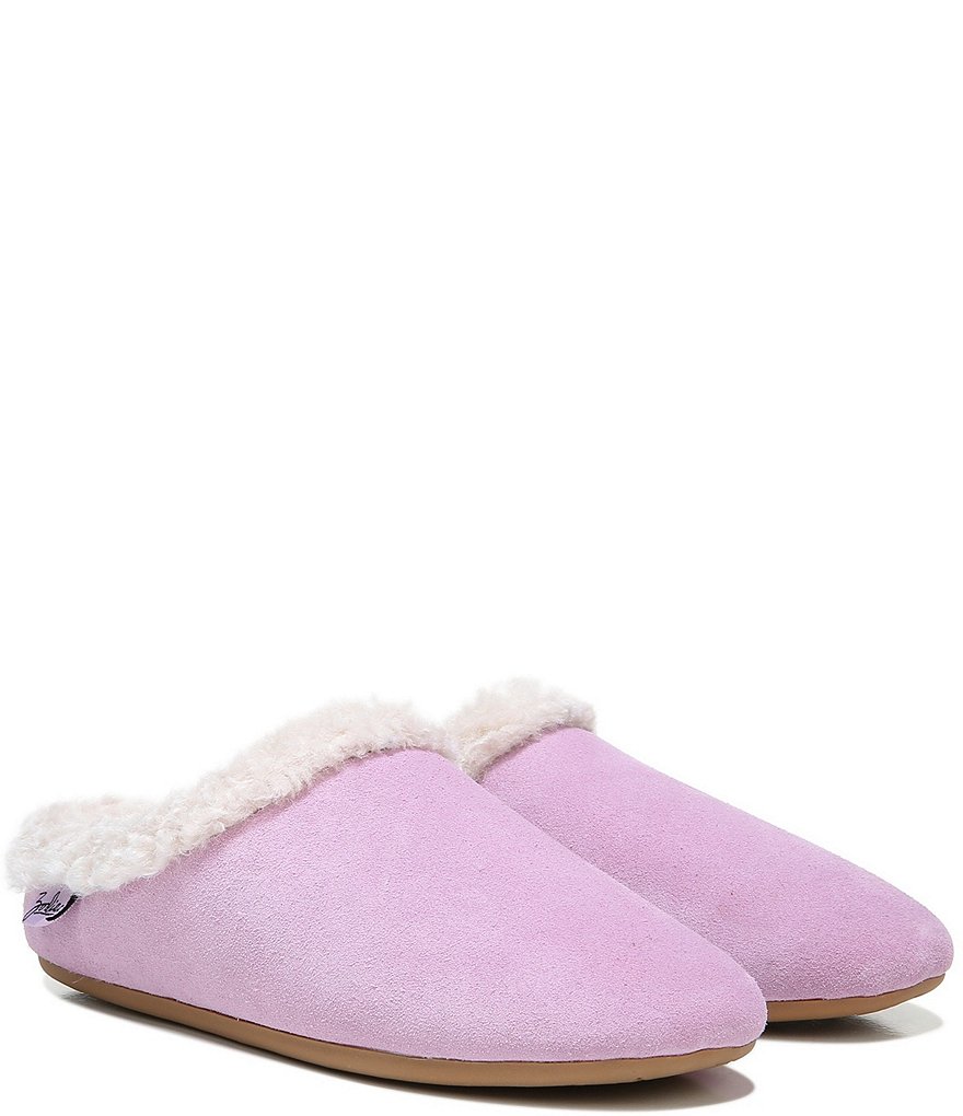 Zodiac Paloma Suede Faux Shearling Lined Slippers