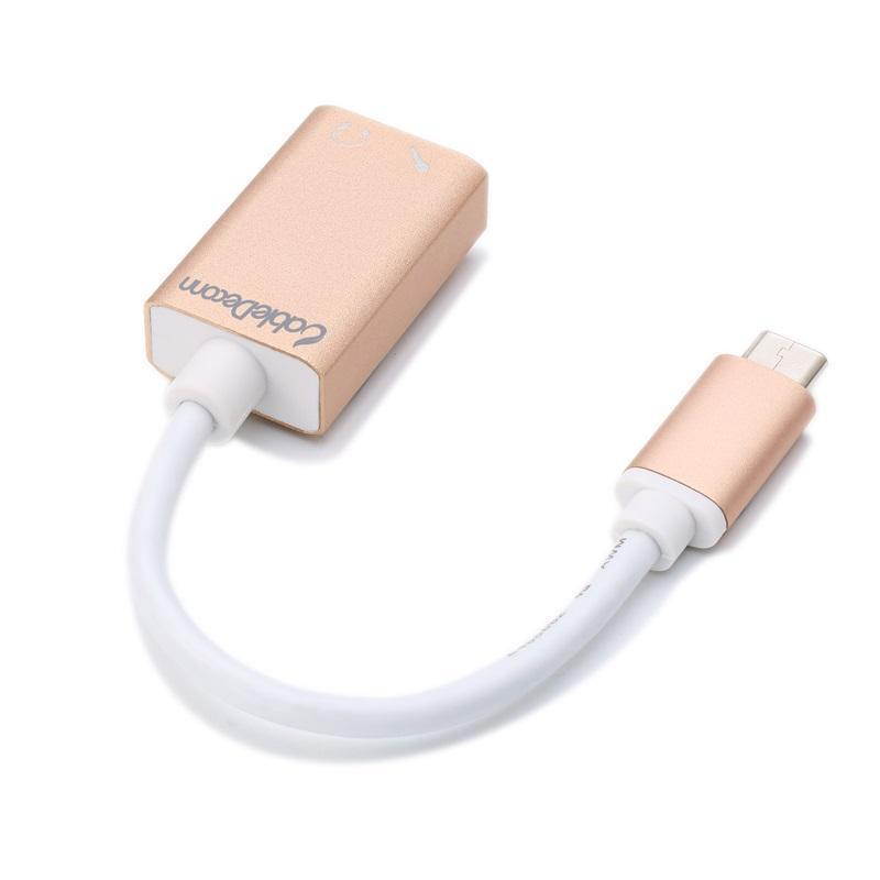 USB C Type C 3.1 to 3.5mm Stereo Microphone Earphone Audio Adaptor Cable Cord