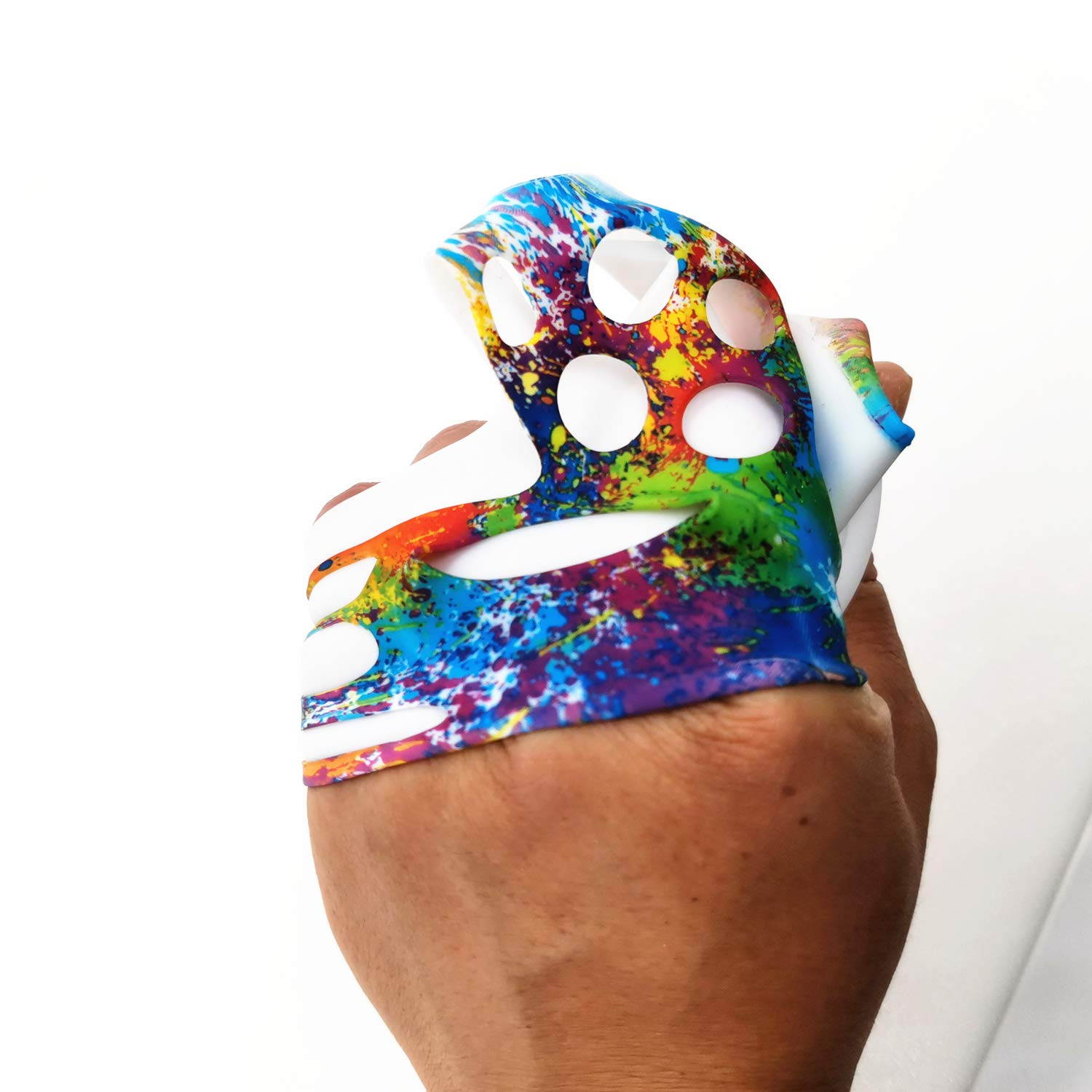 Silicone Skin Cover for Ps4 Controller (1pc Anti-Slip Case, 1 Pair L2 R2 Trigger Extender, 4pcs Thumb Grips,4pcs LED Light Bar Decal) Protector for DualShock PS4/ Slim/Pro Controller