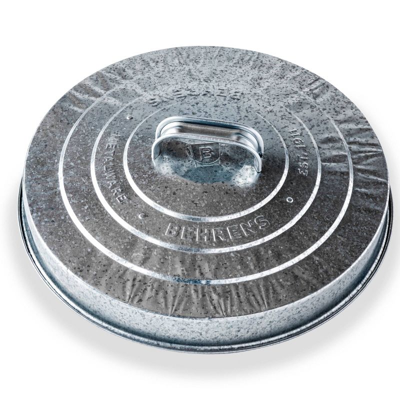 Behrens 6gal Galvanized Steel Locking Lid Storage Can Silver