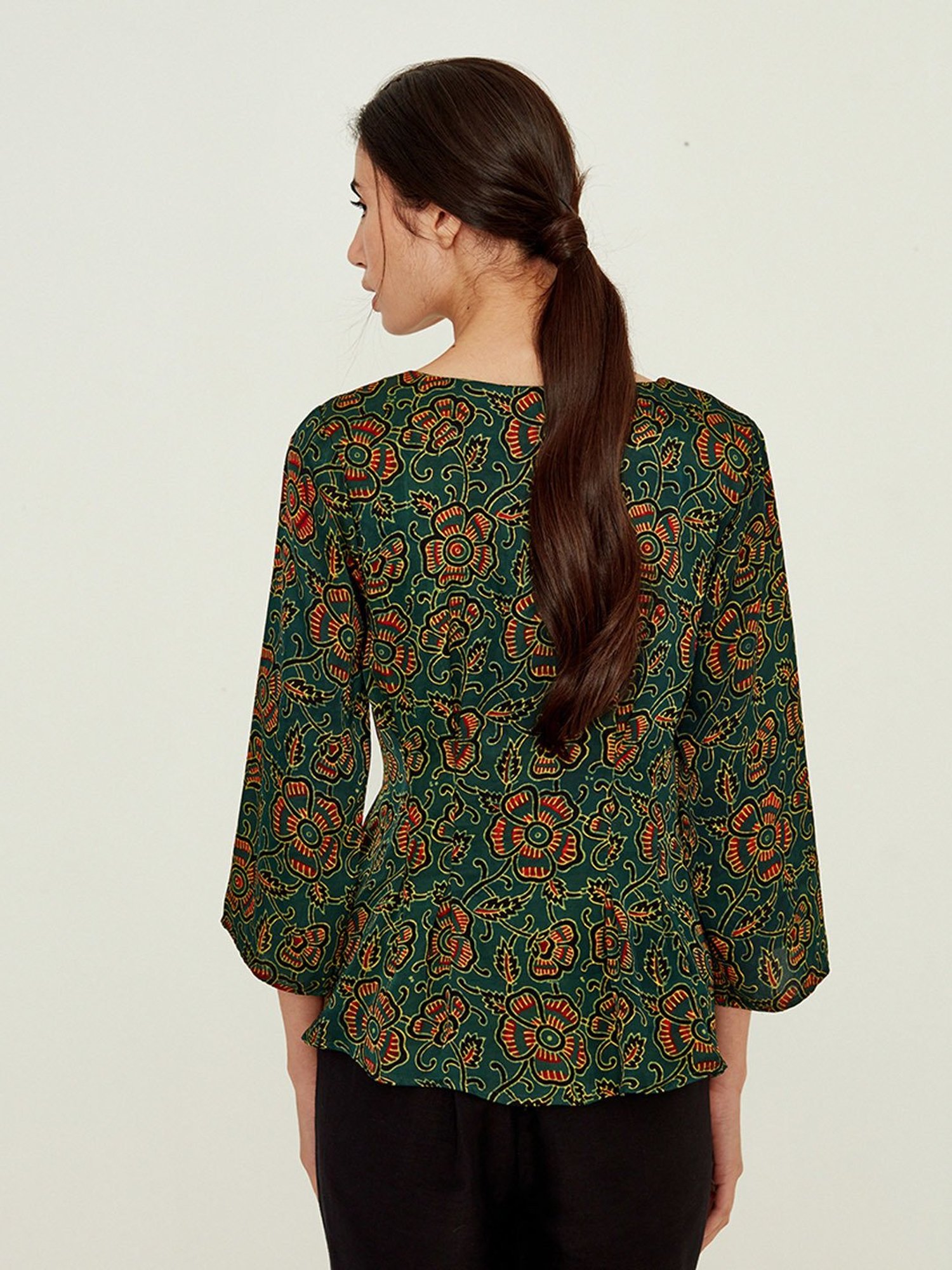 ANCESTRY Green Printed Tunic