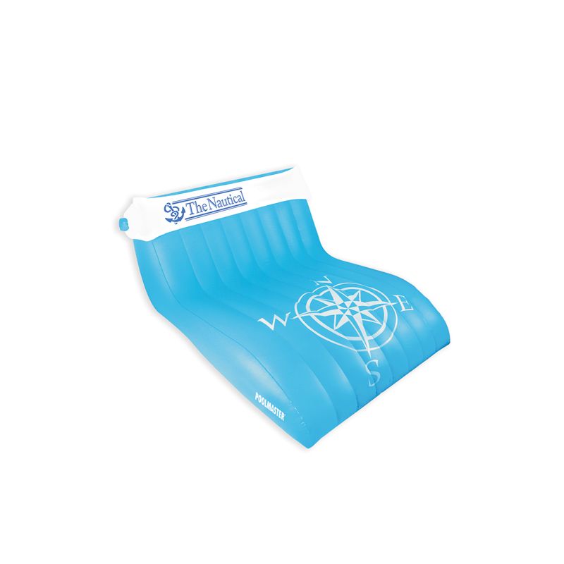 Swim Central 57" Inflatable 2-Person Swimming Pool Float with Retractable Neck Roll - Blue/White