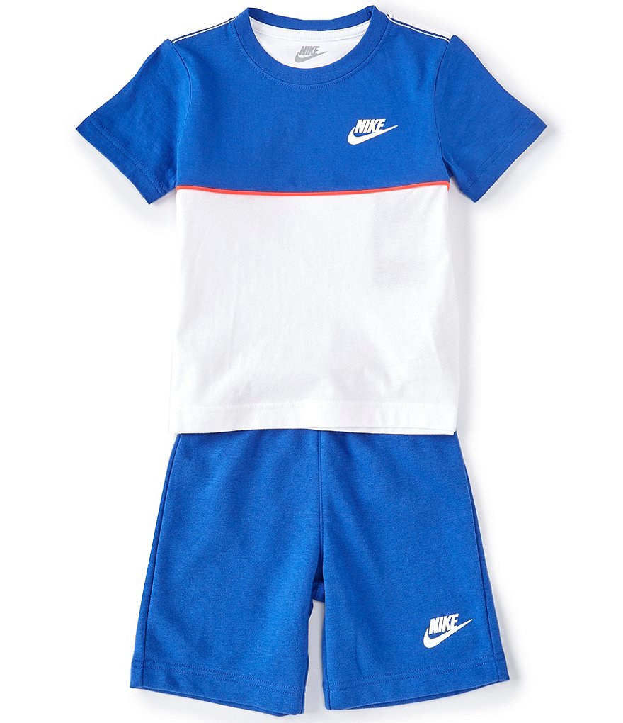 Champion Little Boys 2T-7 Short-Sleeve Script Logo Tee & Short Set