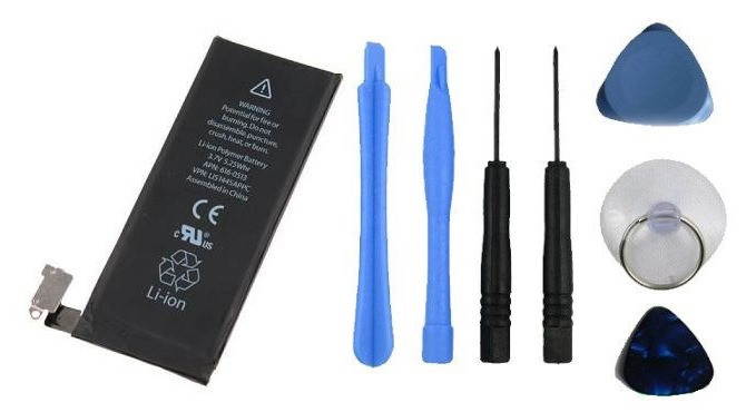 New OEM Replacement Battery for iPhone 4 4G with Free Tools Set, 1420mAh