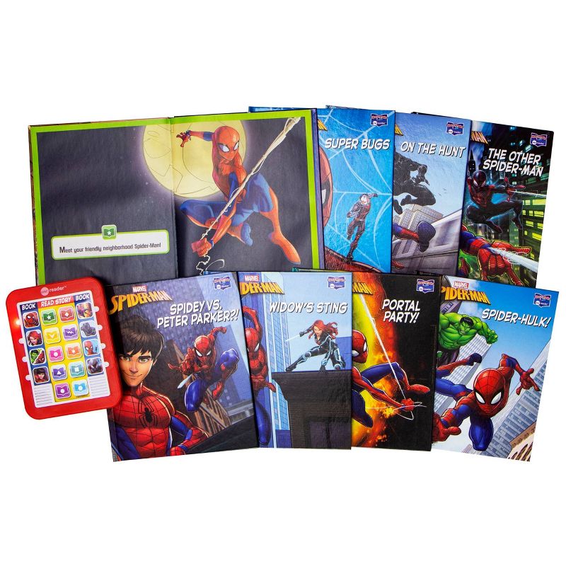 Pi Kids Marvel Spider-Man Electronic Me Reader and 8-Book Library Boxed Set