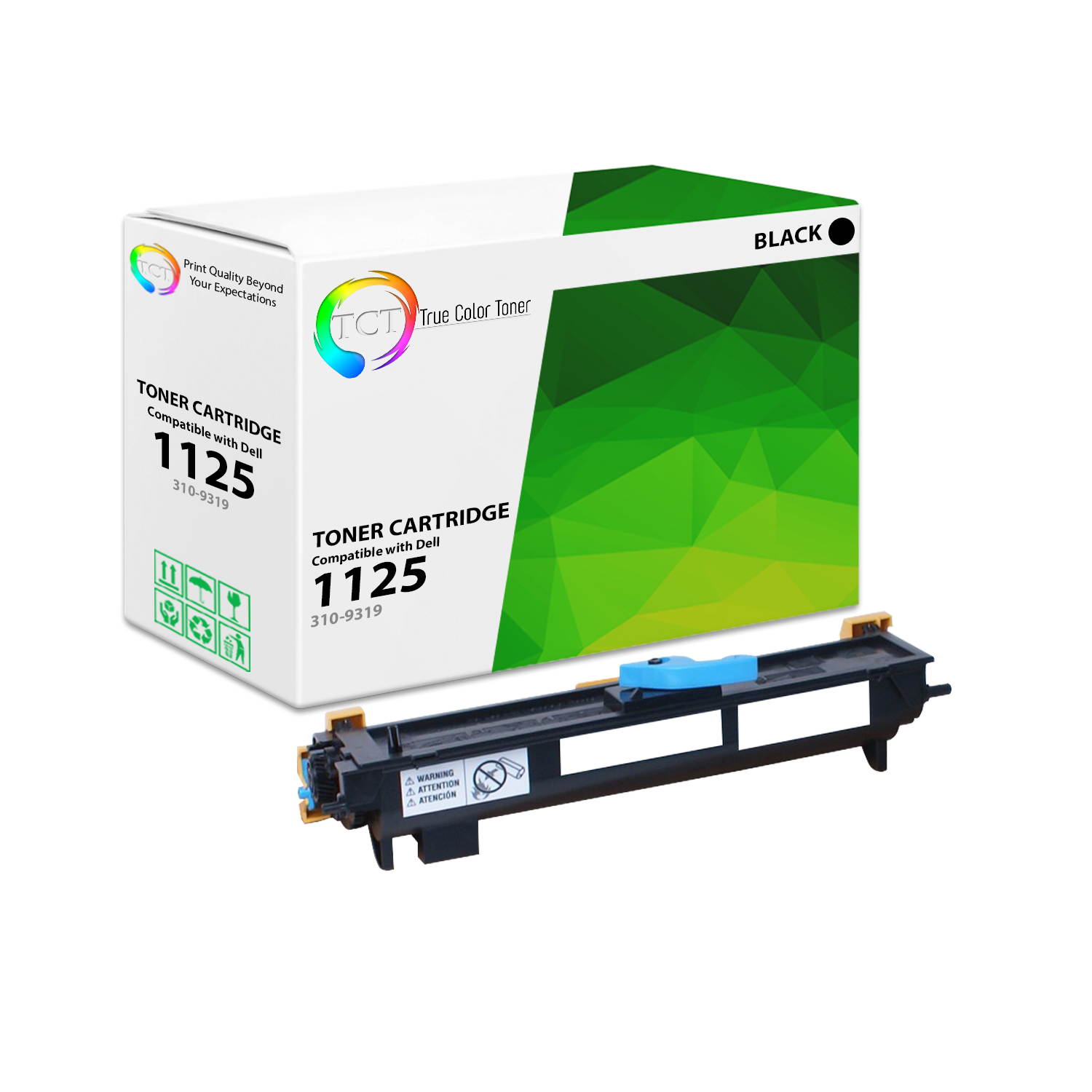 TCT Premium Compatible Toner Cartridge Replacement for Dell 310-9319 Black works with Dell 1125 Printers (2,000 Pages) - 2 Pack