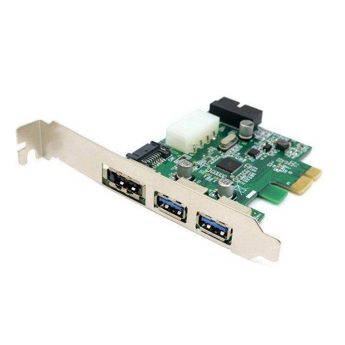 USB 3.0 & Power Over Esata & 19pin USB Header Combo Pci-e PCI Express Card