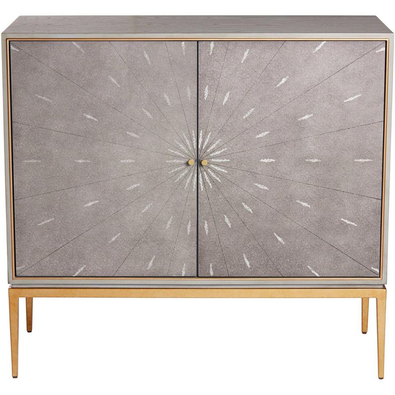 Kolczak Boho Handcrafted Mango Wood 2 Door Cabinet Light Gray - Christopher Knight Home