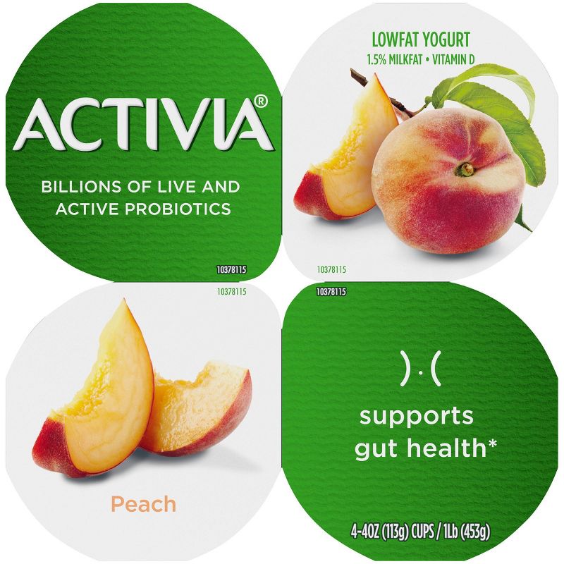 Dannon Activia Peach Probiotic Yogurt - 4oz
