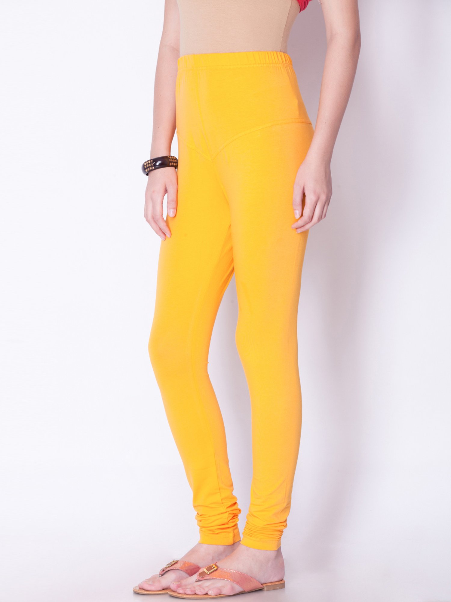 Dollar Missy Yellow Cotton Leggings