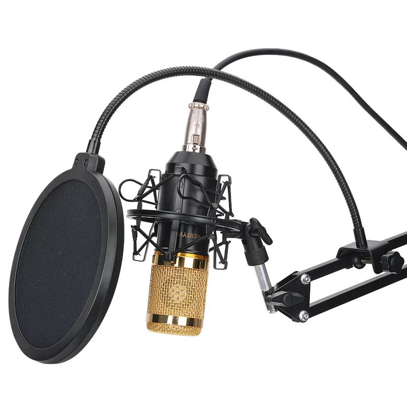 BM 800 Professional Condenser Microphone bm800 Audio Vocal recording for Computer karaoke Phantom power pop filter Sound card