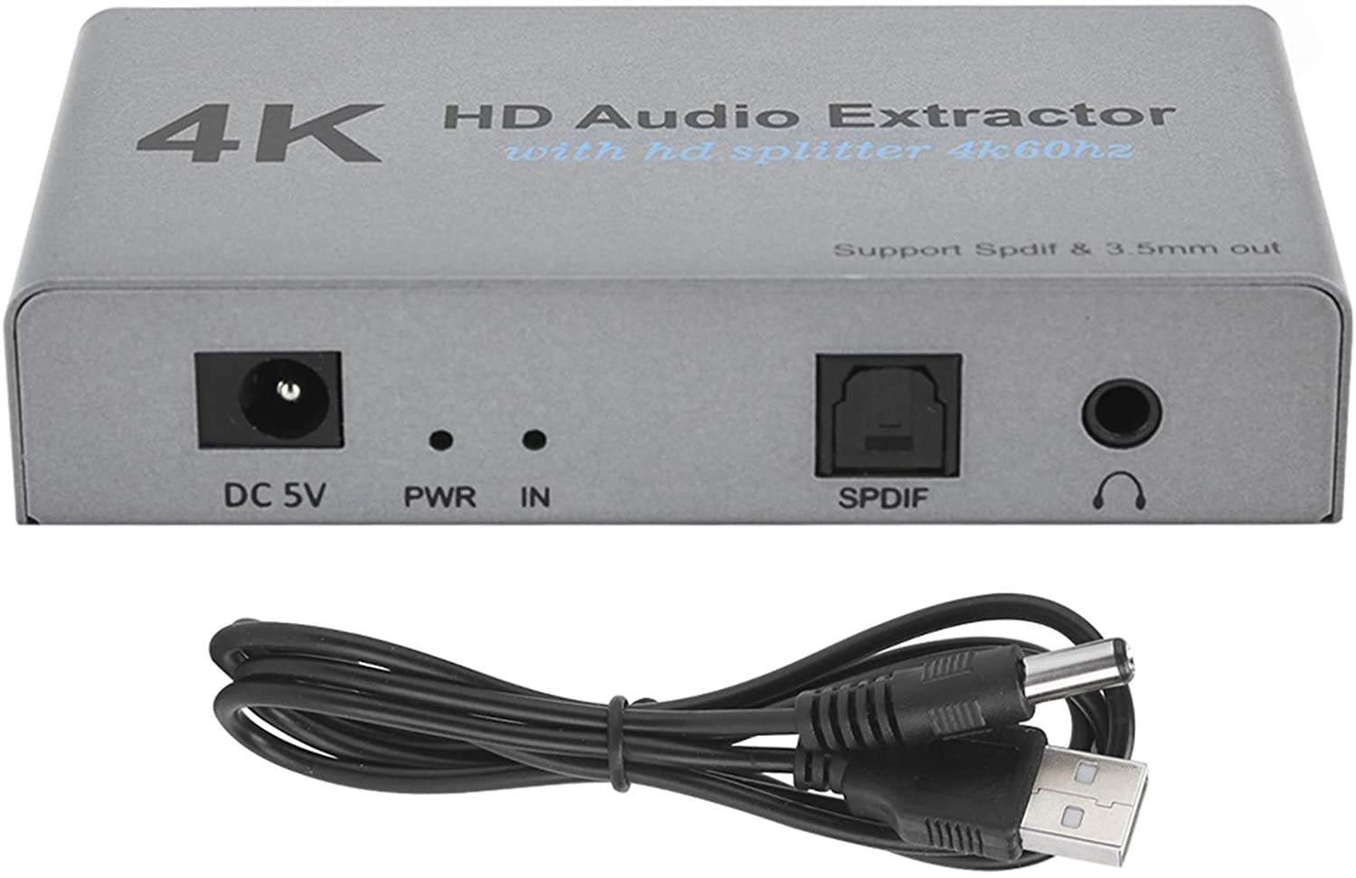SOONHUA 4k HDMI Audio Extractor Higha&euro;&lsquo;Definition with 1 Points 2 Converter USB Port Computer Supplies