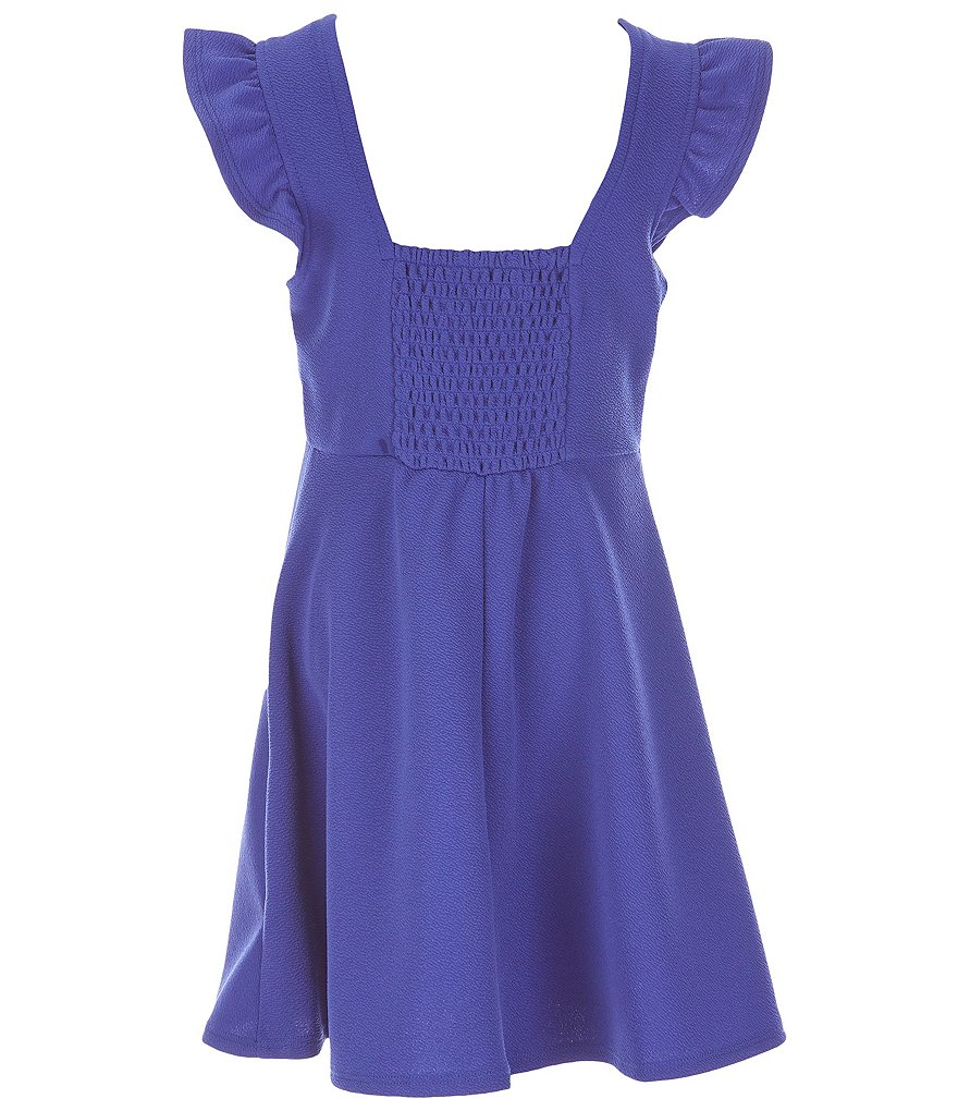 Poppies and Roses Big Girls 7-16 Ruffle-Sleeve Fit-and-Flare Dress