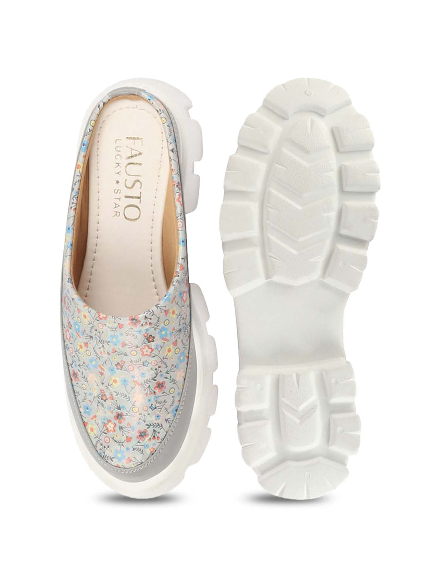 Fausto Women's Grey Mule Shoes