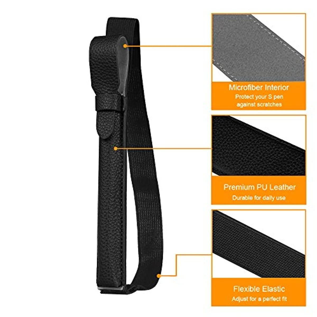 Fintie S Pen Holder for Samsung S Pen (PT860), Premium Vegan Leather Cover Sleeve Pouch Compatible with Galaxy Tab S6 10.5 / Galaxy Tab S4 10.5, Black