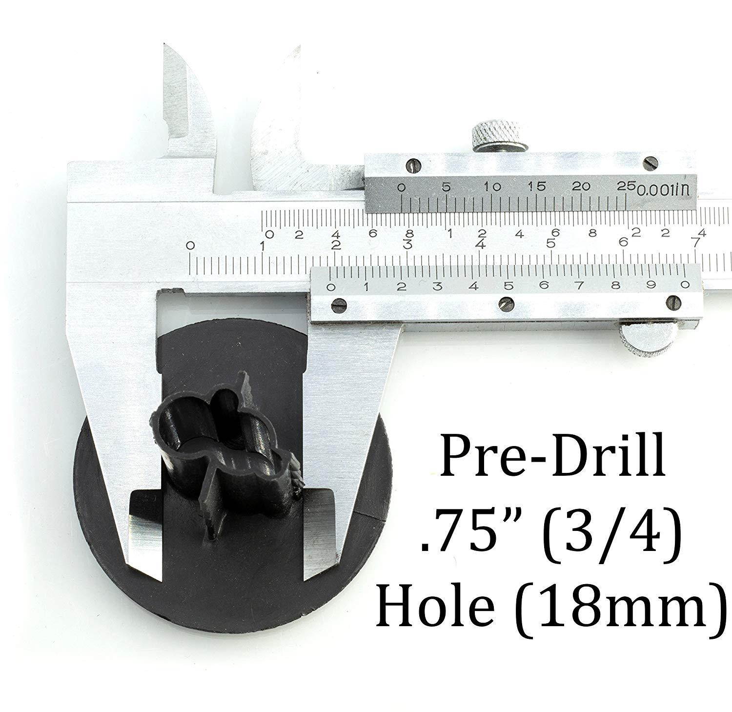 White Dual Feed Through Bushing For Coax Coaxial Cable RG6 | 10 Pack