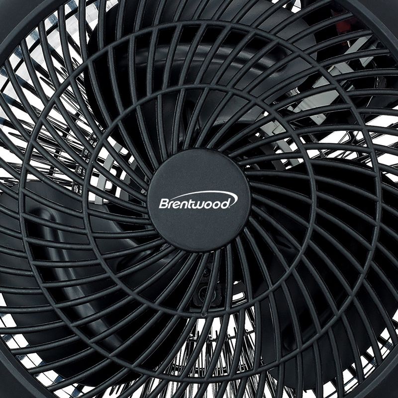 Brentwood 1500W Portable Electric Space Heater and Fan in Black