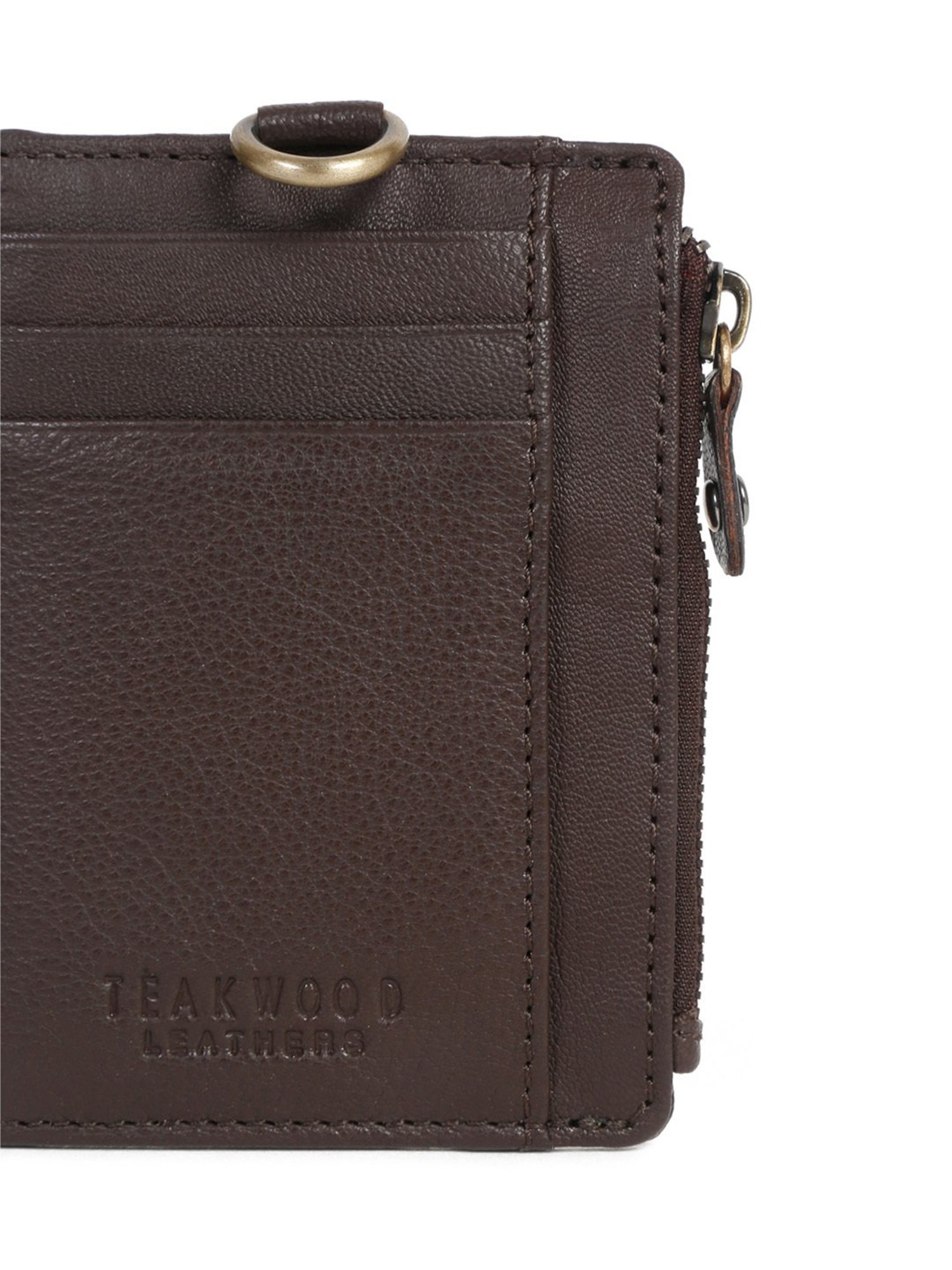 Teakwood Leathers Brown Leather Card Holder