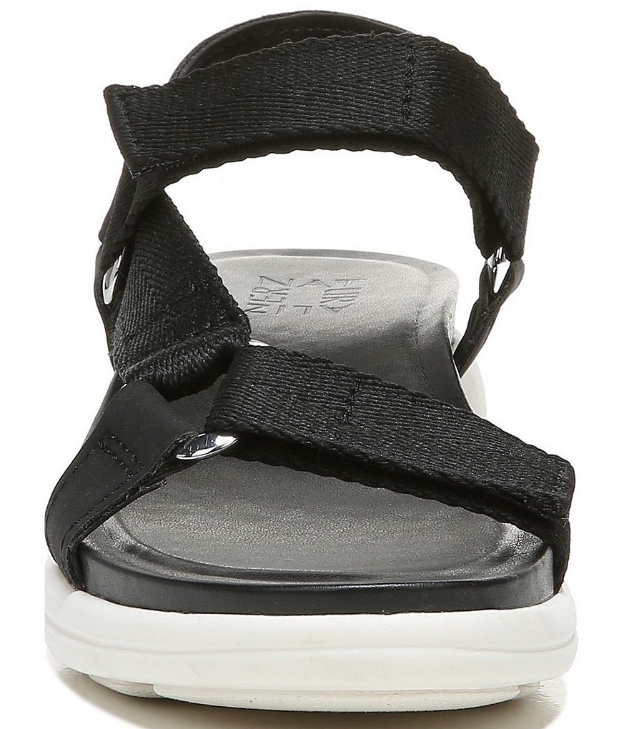 Naturalizer Flores Nubuck And Fabric Ankle Strap Sandals