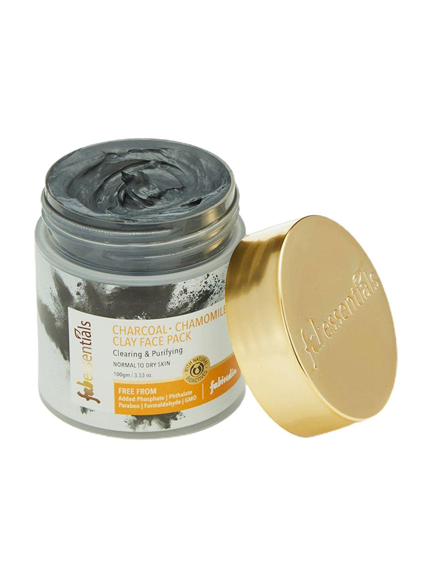 Fabessentials Charcoal, Chamomile & Clay Face Pack - 100 gm
