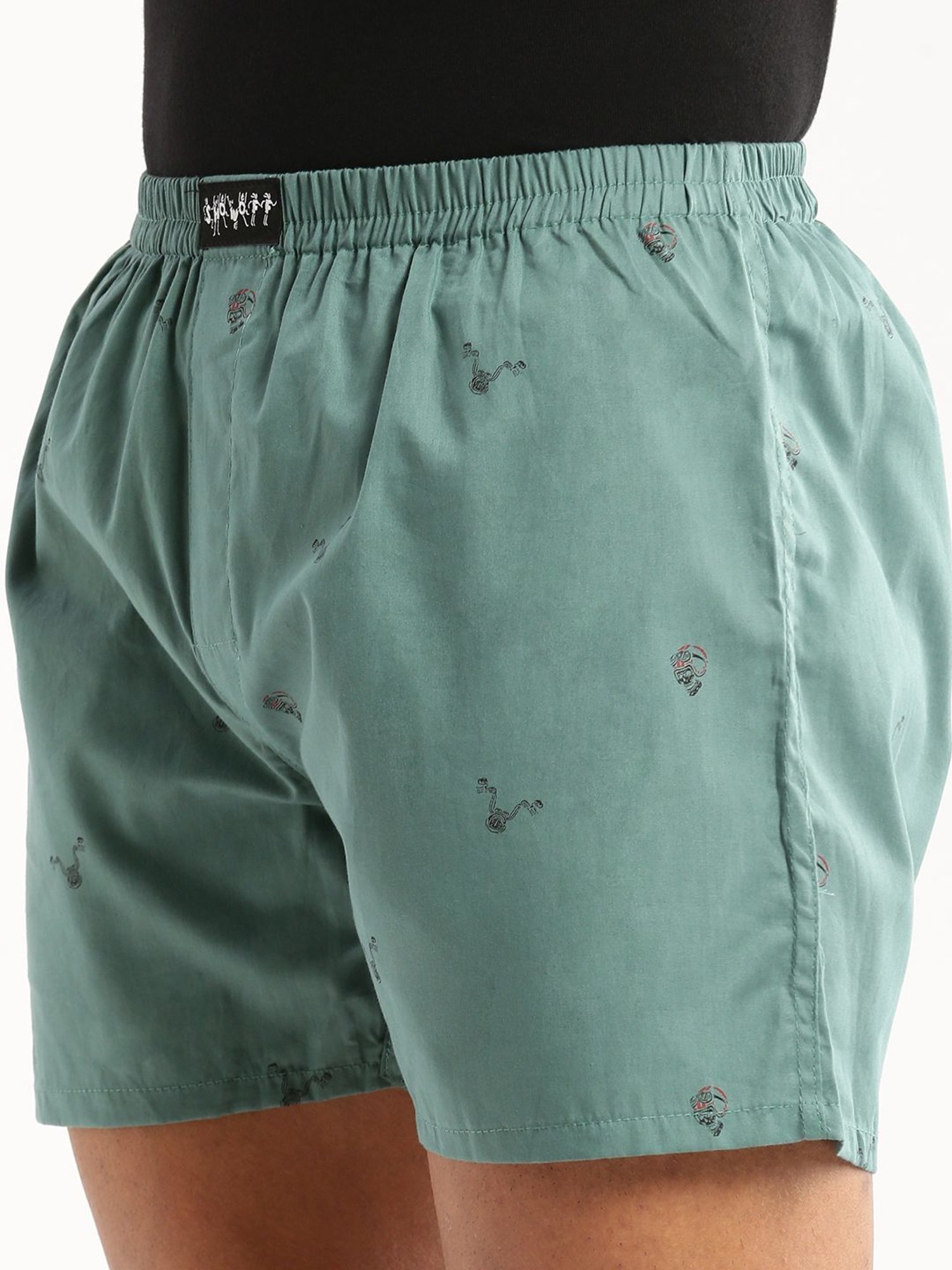 SHOWOFF Green Slim Fit Printed Boxers