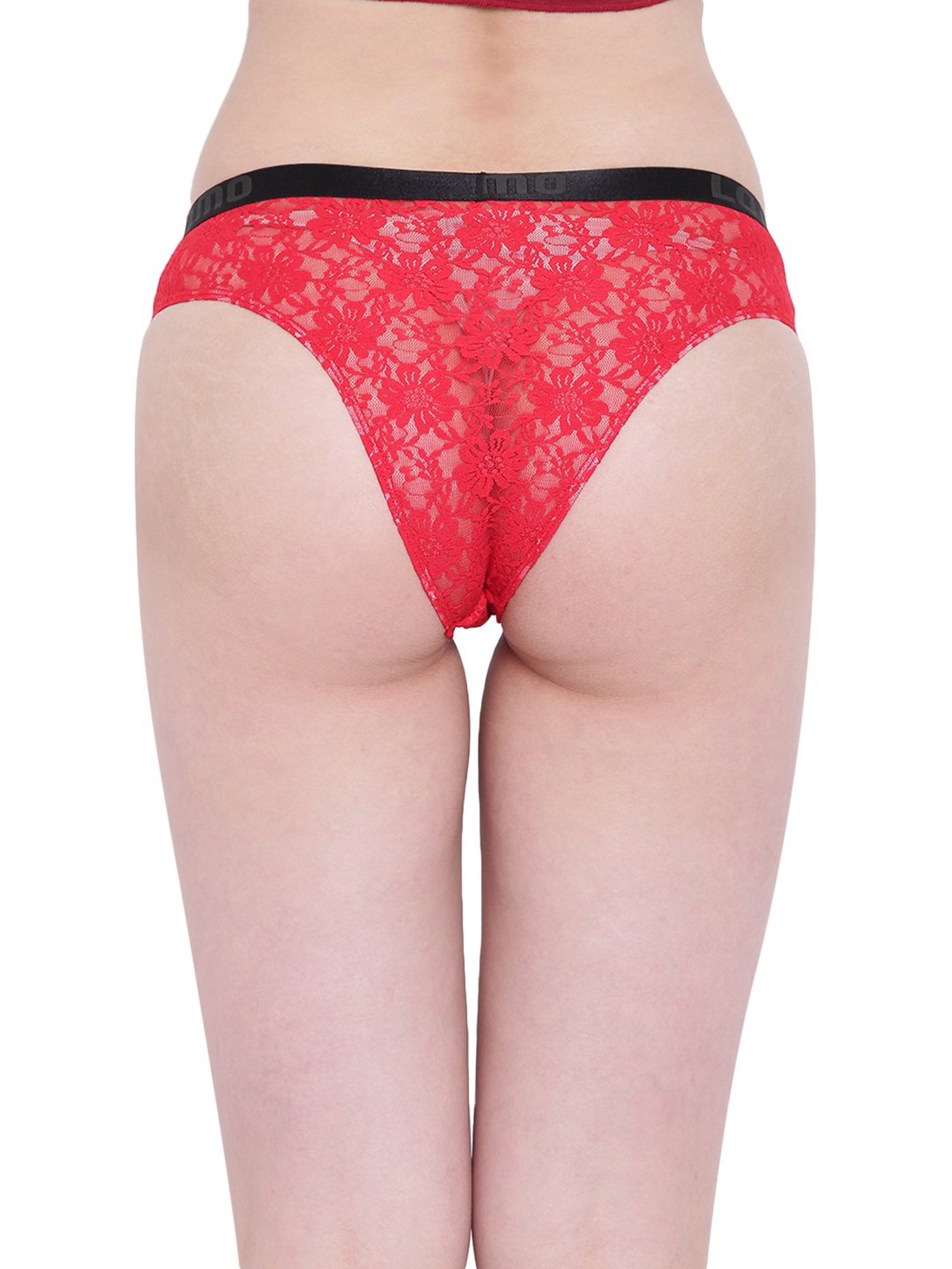 La Intimo Red Lace Bikini Panty