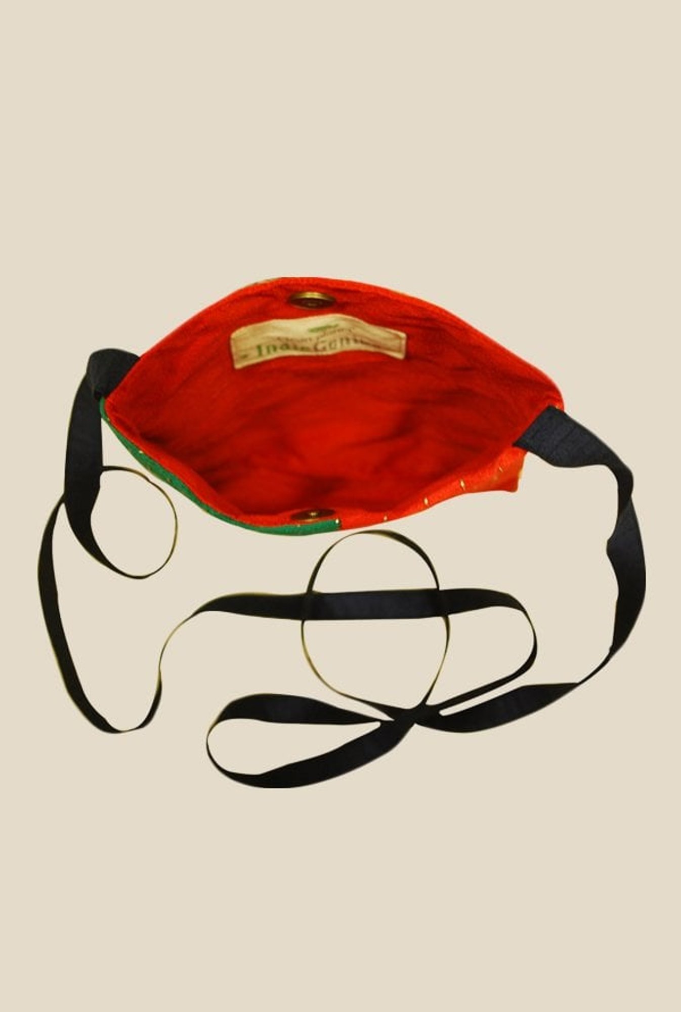 Clean Planet Multicolour Kantha Work Sling Bag