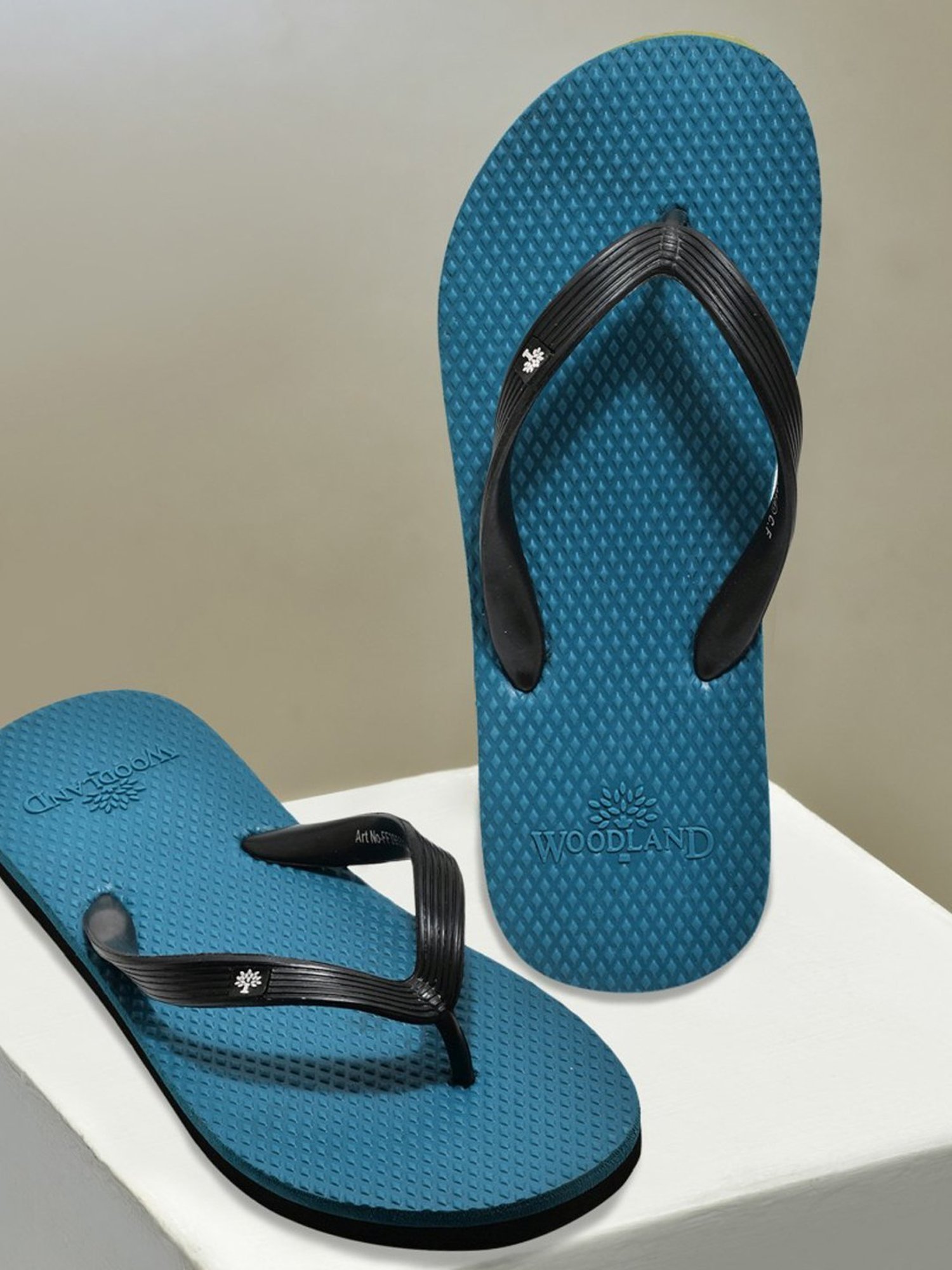 Woodland Men's Teal Flip Flops