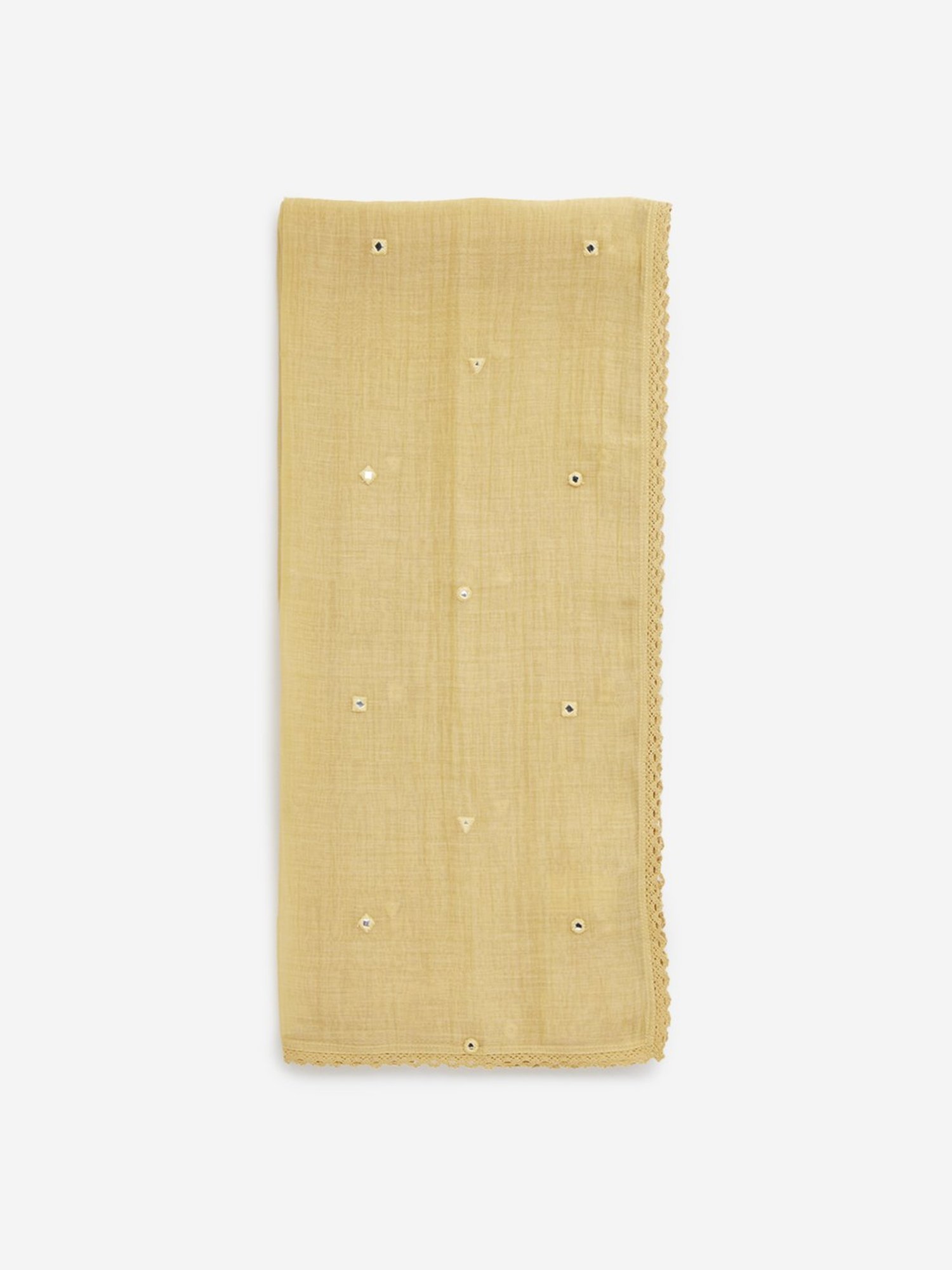 Zuba by Westside Mustard Embellished Stole