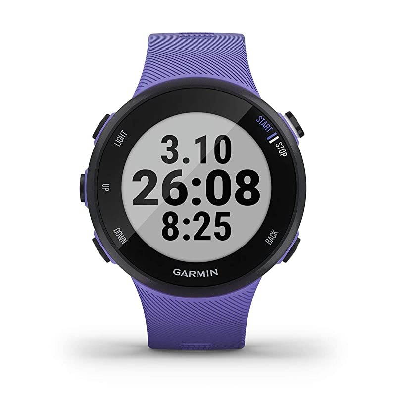 Forerunner 45S GPS Running Watch Runners Bundle | Includes Water Bottle, Portable Charger & Screen Protectors | Heart Rate Watch | Pace, Distance, Stress Tracking | Iris, 010-02156-01