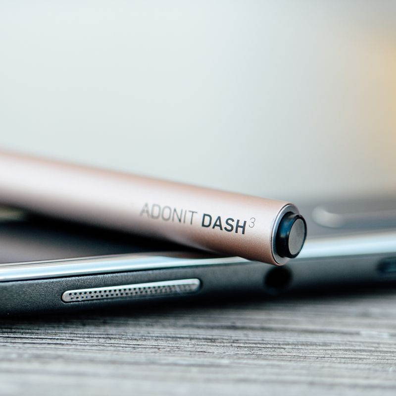 Adonit Dash 3 (Black) - Capacitive Fine Point Stylus Pencil for iPad, iPad Pro, iPhone, Android, and Touch Screen Tablets
