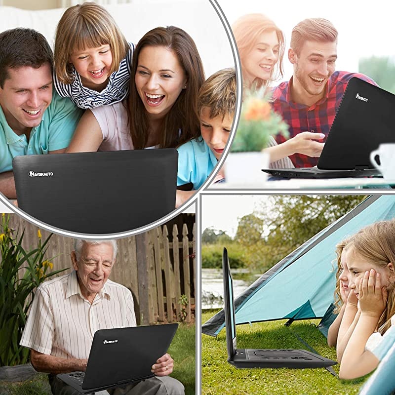 16" Portable DVD Player with HDMI Input Carrying Bag Rechargeable Battery Support 1080P MP4 USB Sync Screen Region Free