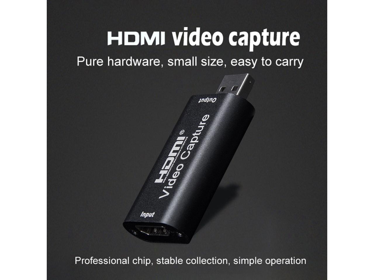 Game Capture Card HDMI to USB2.0 High Definition 1080p Record Directly to Computer for Gaming, Streaming, Teaching, Video Conference or Live Broadcasting
