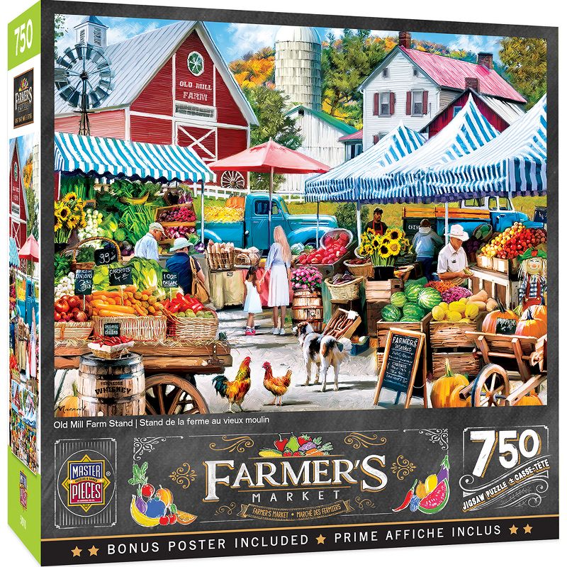 MasterPieces Farmer's Market Puzzles Collection - Old Mill Farm Stand 750 Piece Jigsaw Puzzle
