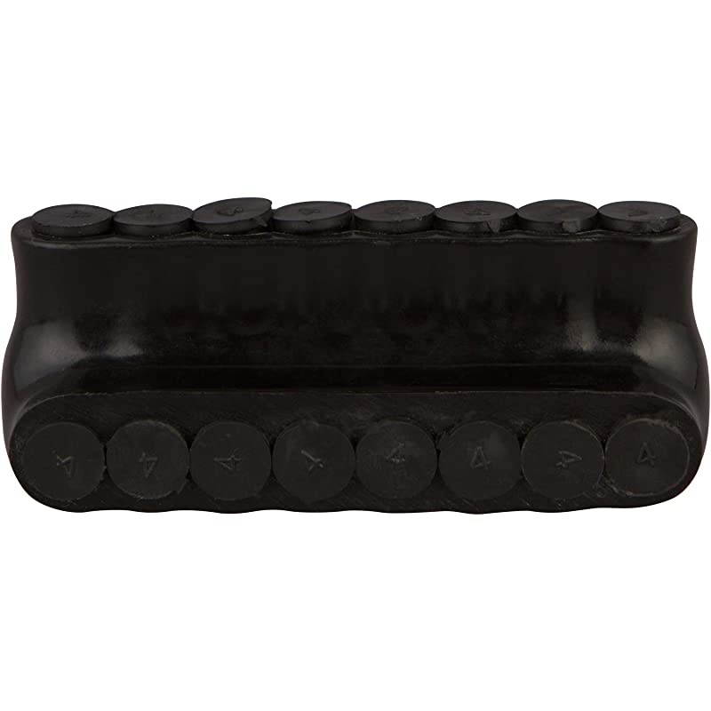Black Insulated Multi-Cable Connector &ndash; 8 Wire Ports, 1/0-14 Wire Range, 3/16 Allen Hex &ndash; 4.85&ldquo; L x 1.85&rdquo; H &ndash; Single Entry &ndash; Small Wire Range