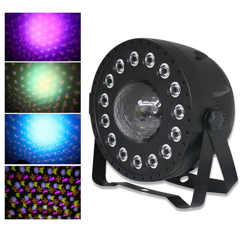 30W RGB Stage Light 15 LED Par Lamp Remote Sound Control for Club DJ Party Disco Wedding Christmas AC90-240V