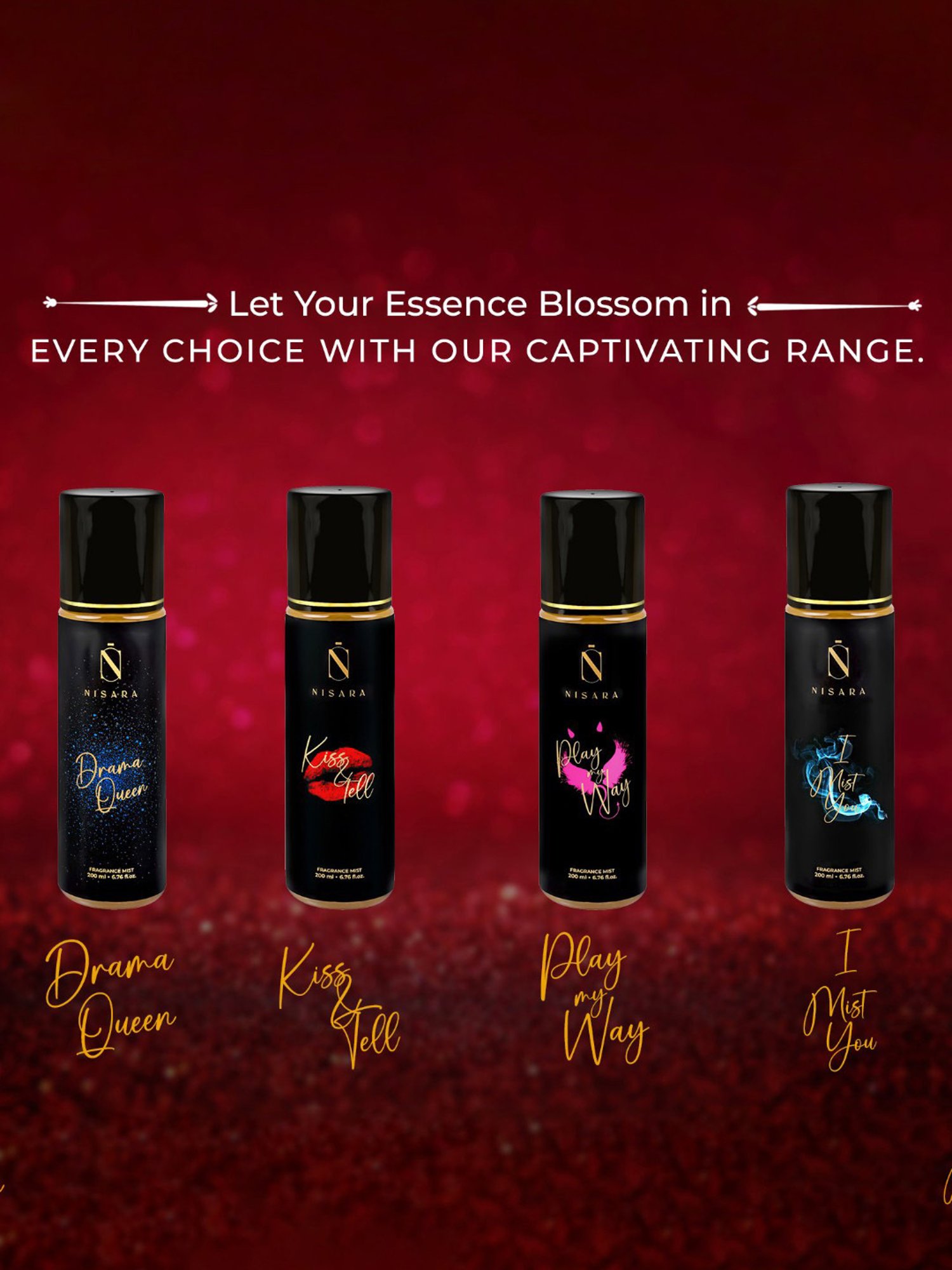 NISARA Kiss & Tell Body Mist for Women - 200 ml