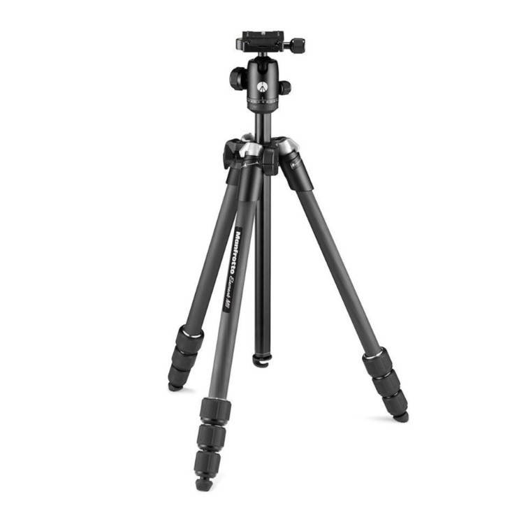 Manfrotto Element MII Mobile Bluetooth Carbon Fiber Traveler Tripod, Black