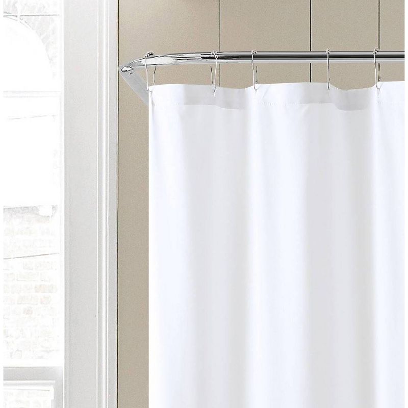 72"X72" Melanie Ruffle Shower Curtain White - VCNY