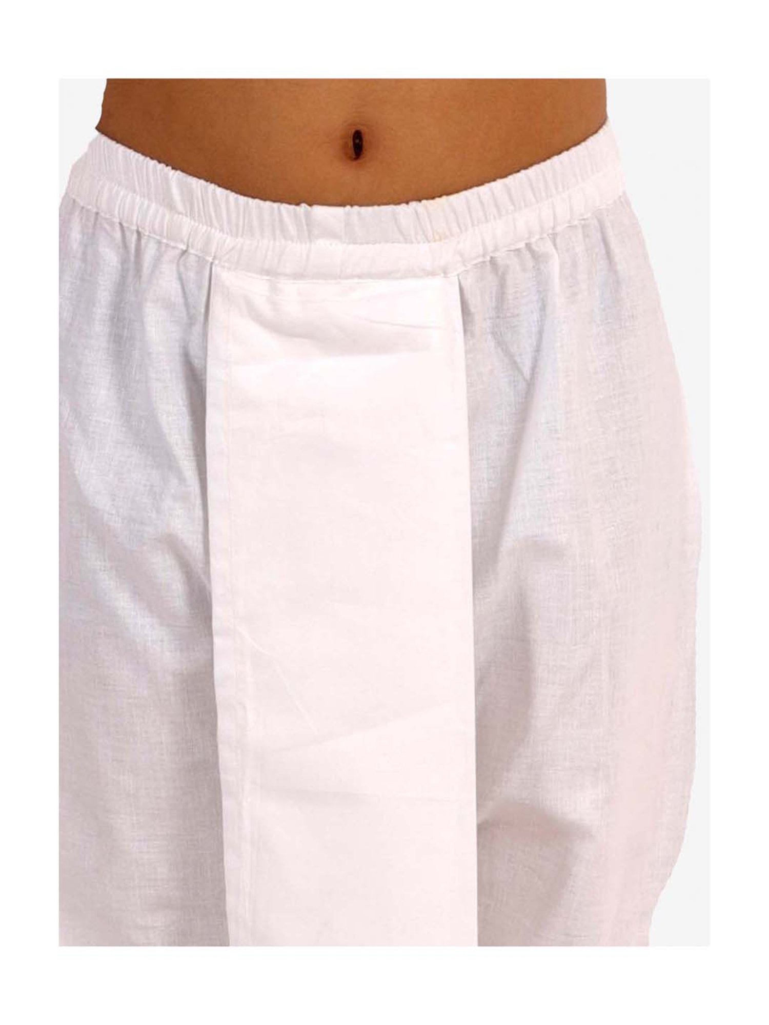 VASTRAMAY Kids Maroon & White Cotton Textured Kurta Set