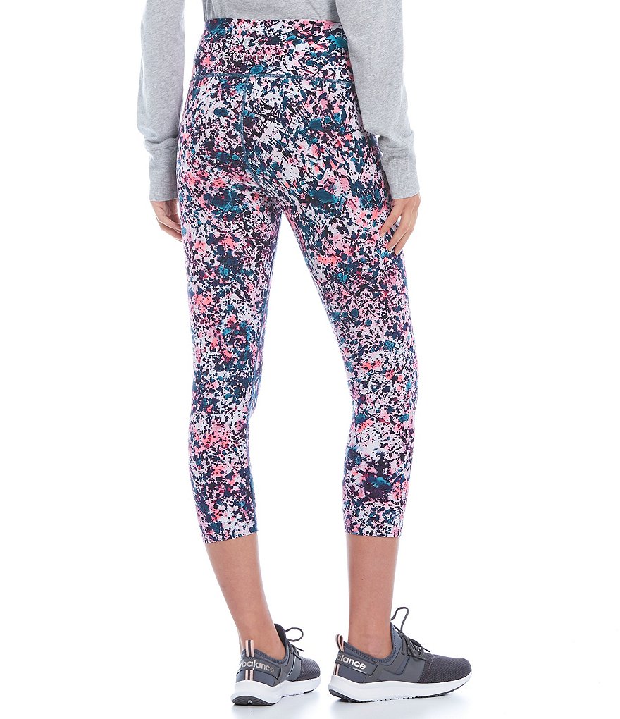 Calvin Klein Performance Print High Waist Cropped Pull-On Tights