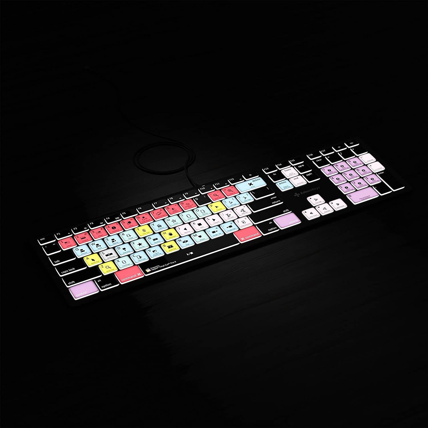 Final Cut Pro X Backlit Keyboard by Editors Keys | Edit Faster in FCPX