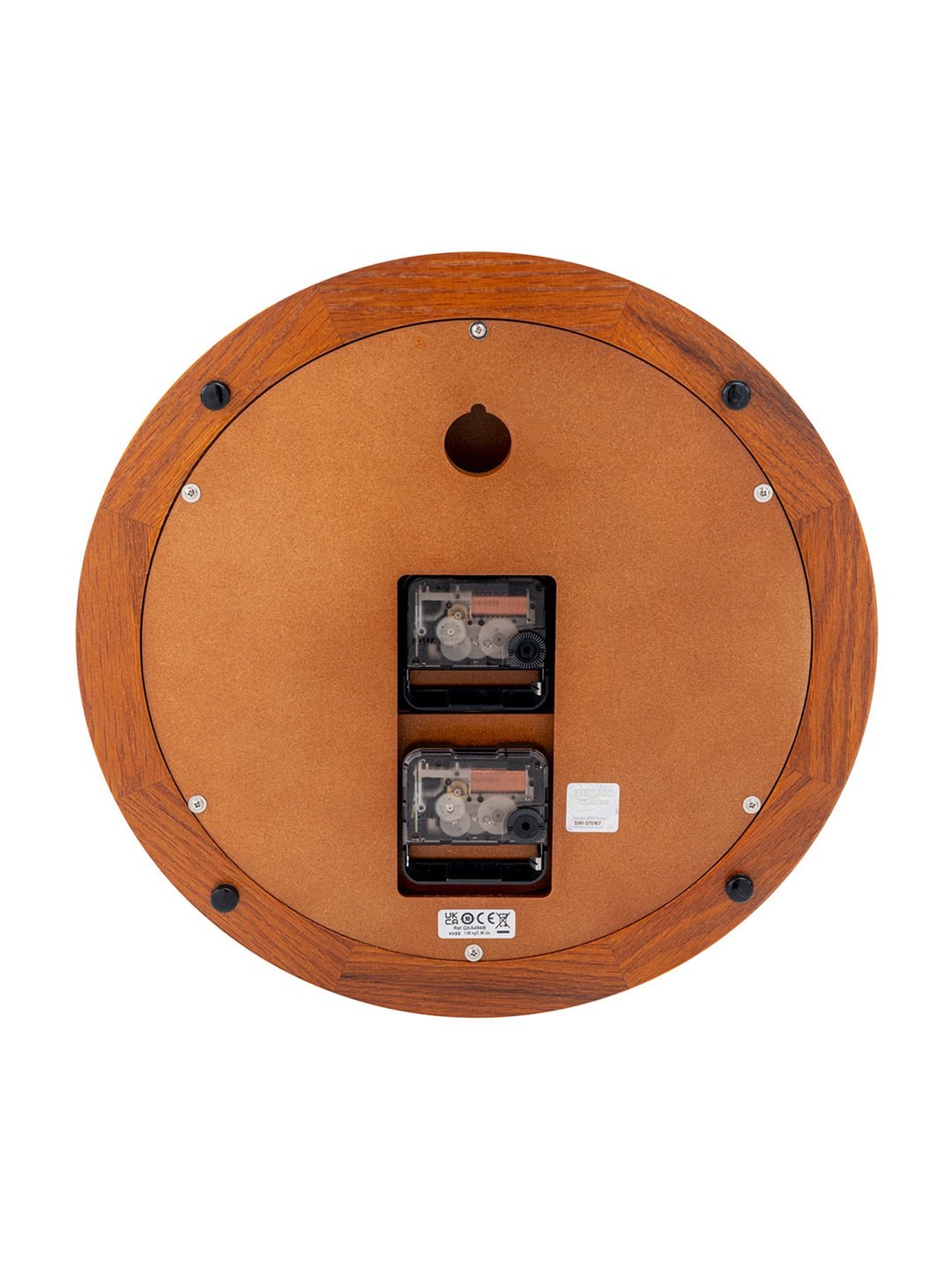 SEIKO classic black plastic wall clock with sweep movement