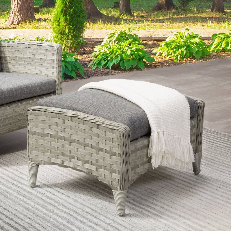 Mirabelle Outdoor Ottoman - Gold - Adore Decor