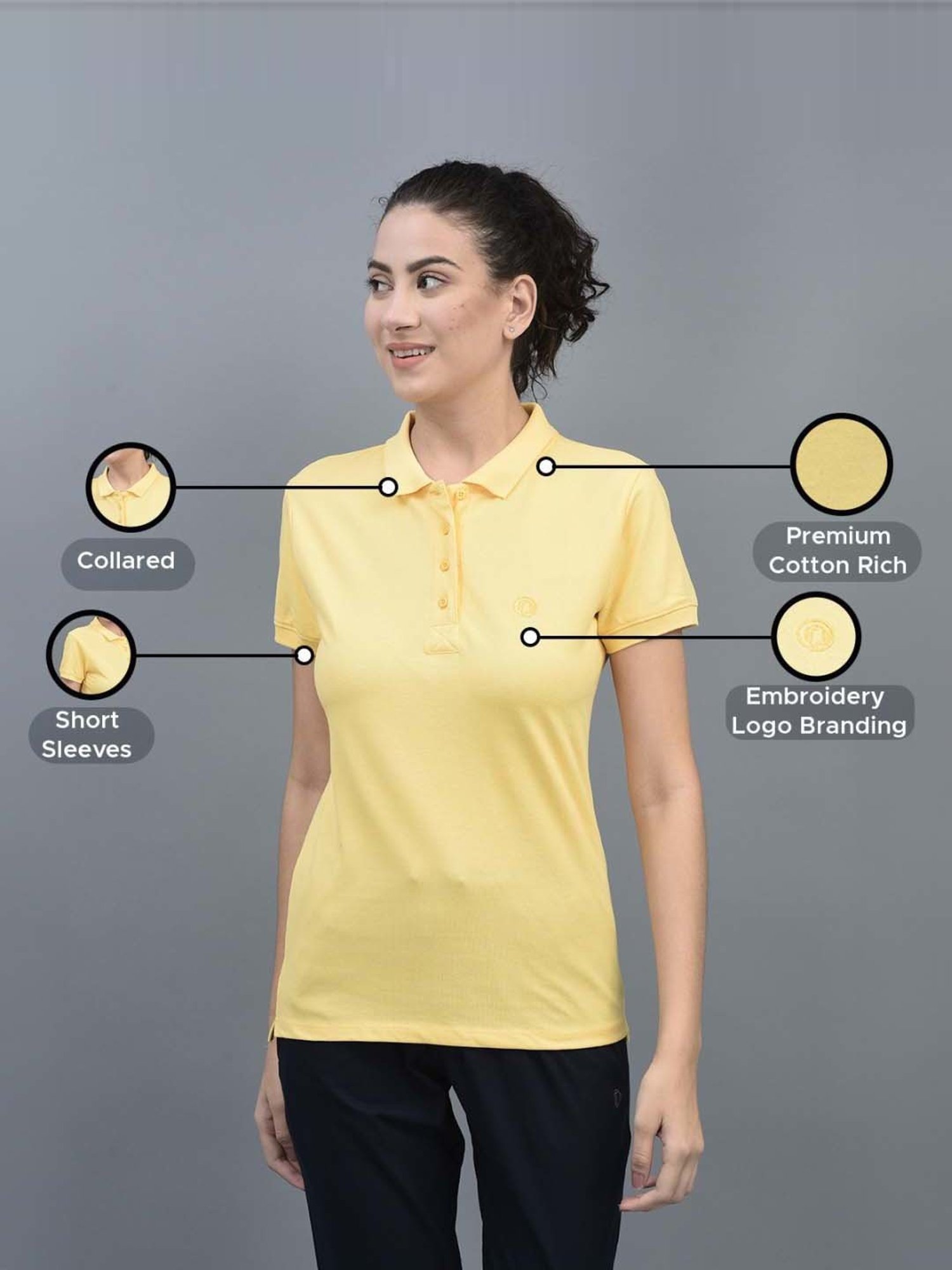 Dollar Yellow Cotton Sports T-Shirt